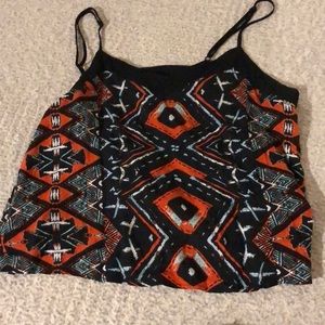 Aztec pattern tank top blouse